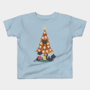 Meowy christmas sugar skulls Kids T-Shirt